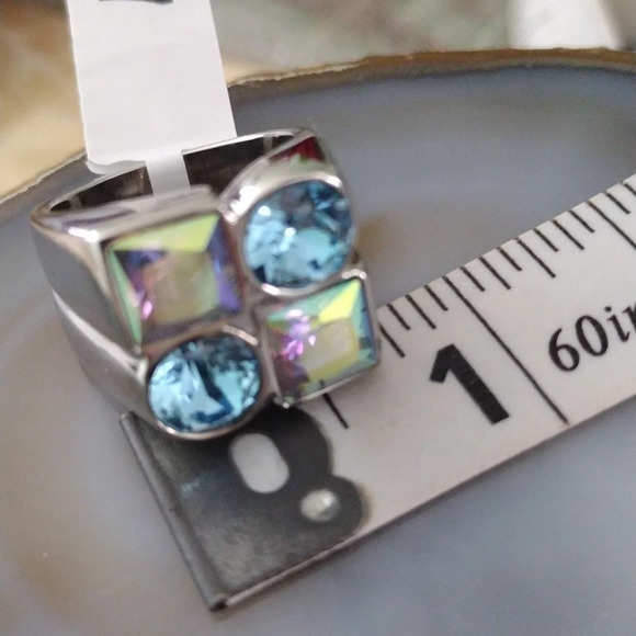 Women's Chunky Statement Cocktail Ring | Size 7 | Stainless Steel - Picture 4 of 17